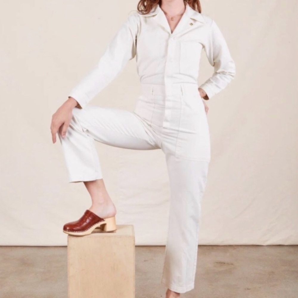 Big Bud Press brand new LONG SLEEVE JUMPSUIT VINTAGE TEE WHITE *Sold Out Size*